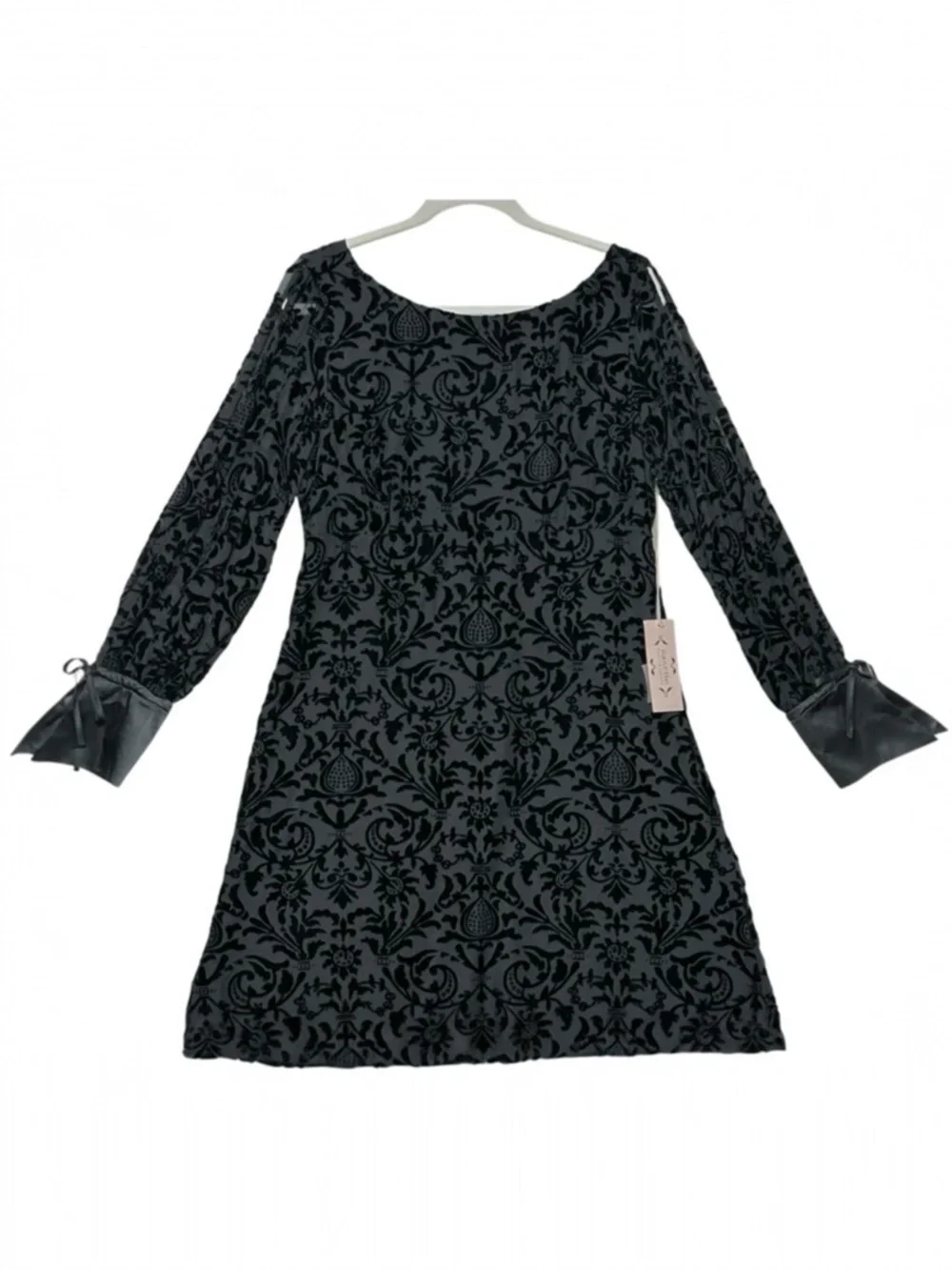 Nanette Nanette Lepore 10 NWT Black Burnout Velvet Dress Witchy Goth Whimsigoth